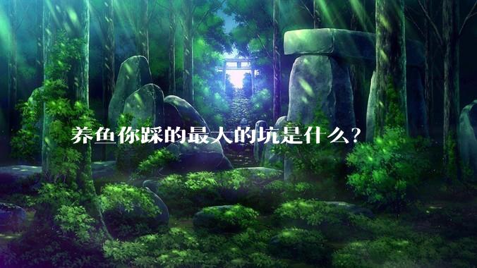 养鱼你踩的最大的坑是什么？