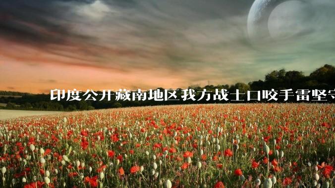 印度公开藏南地区我方战士口咬手雷坚守的***，是想表达什么？